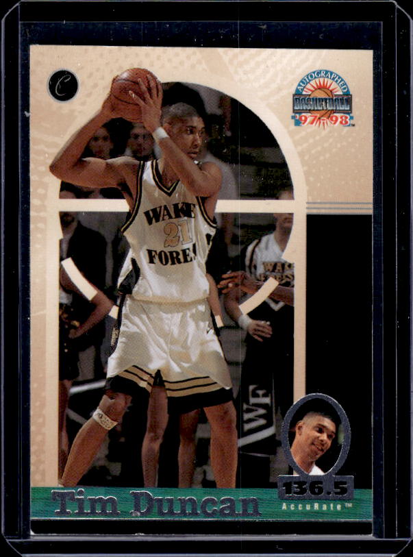 1997-98 Score Board Autographed #1 Tim Duncan