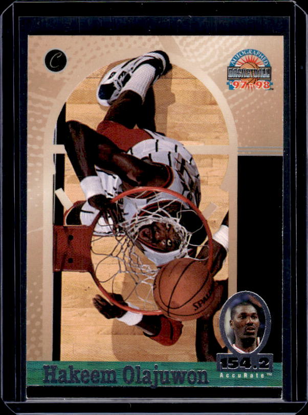 1997-98 Score Board Autographed #24 Hakeem Olajuwon