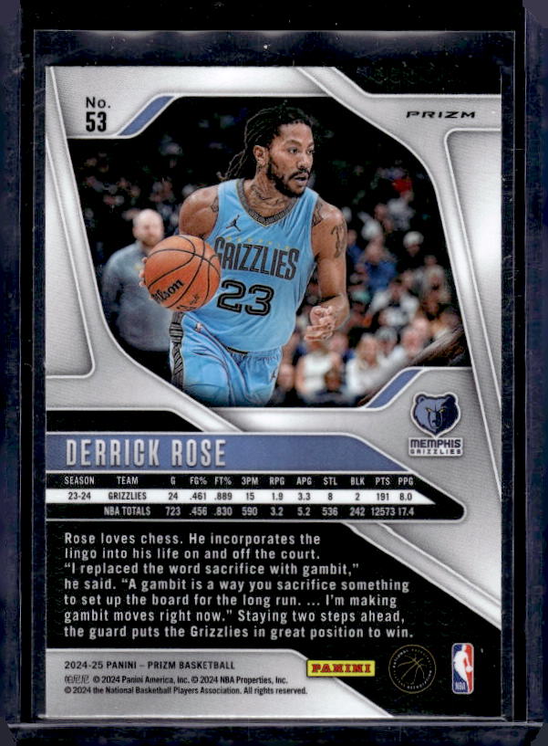 2024-25 Panini Prizm #53 Derrick Rose Prizms Silver