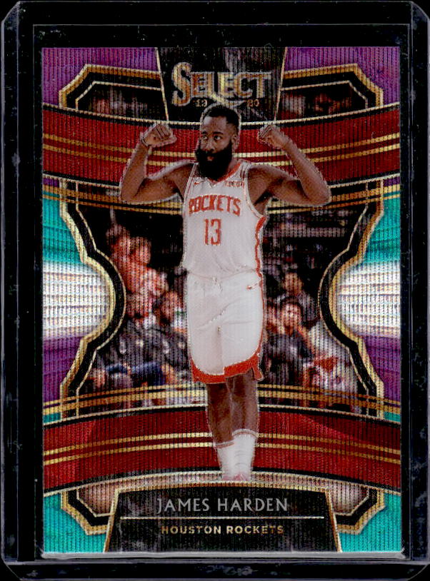 2019-20 Panini Select #4 James Harden Tri-Color Prizms