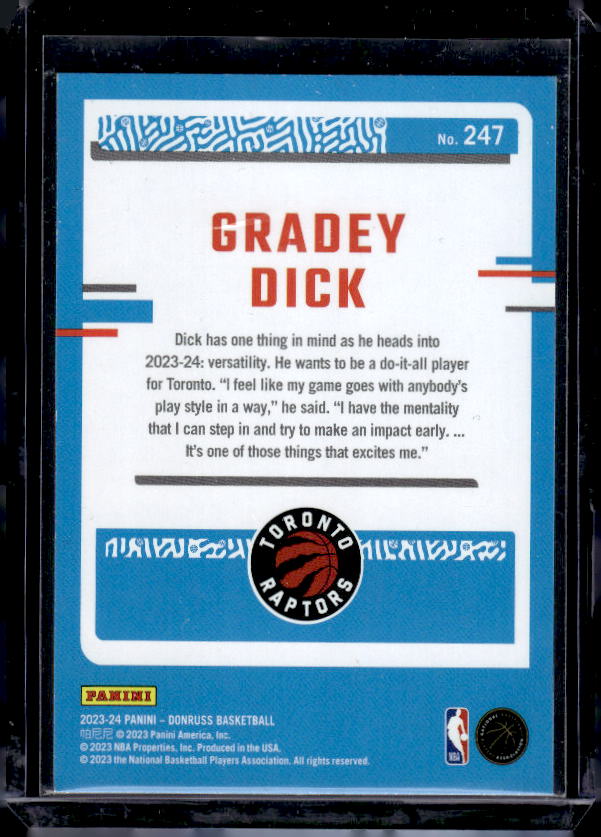 2023-24 Donruss #247 Gradey Dick Red