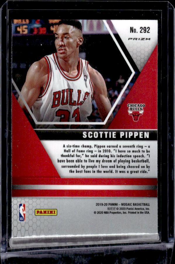 2019-20 Panini Mosaic #292 Scottie Pippen Red Prizm