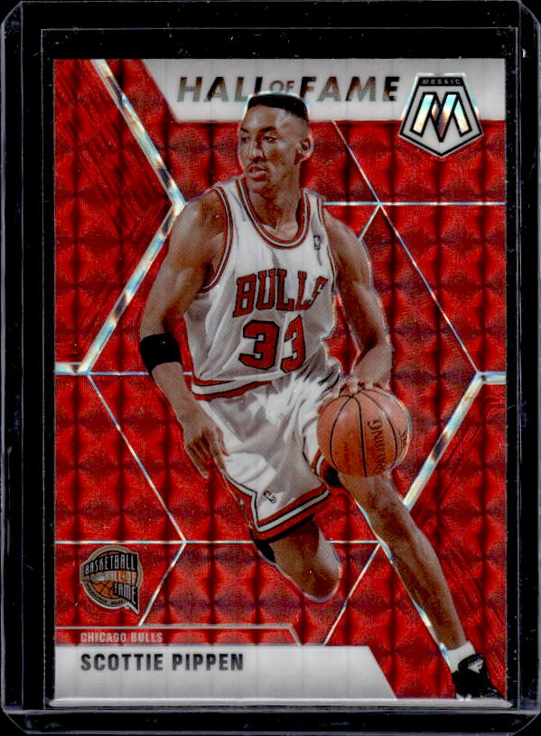 2019-20 Panini Mosaic #292 Scottie Pippen Red Prizm