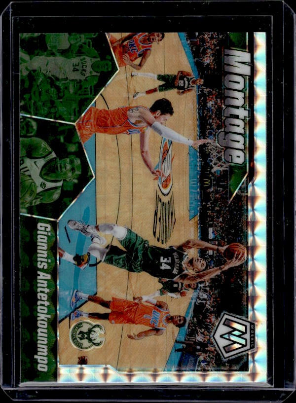 2019-20 Panini Mosaic #15 Giannis Antetokounmpo Montage Mosaic