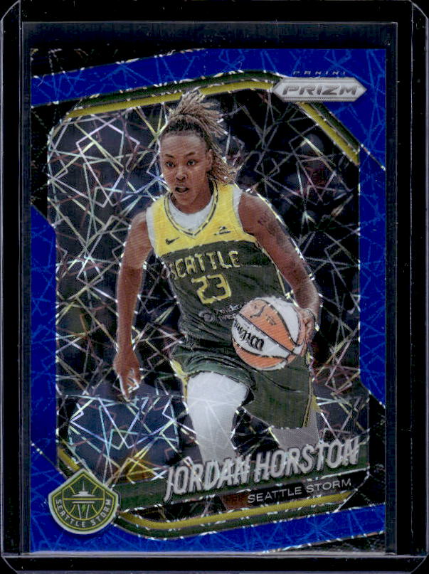 2025 Panini Prizm WNBA #37 Jordan Horston Blue Velocity Prizms
