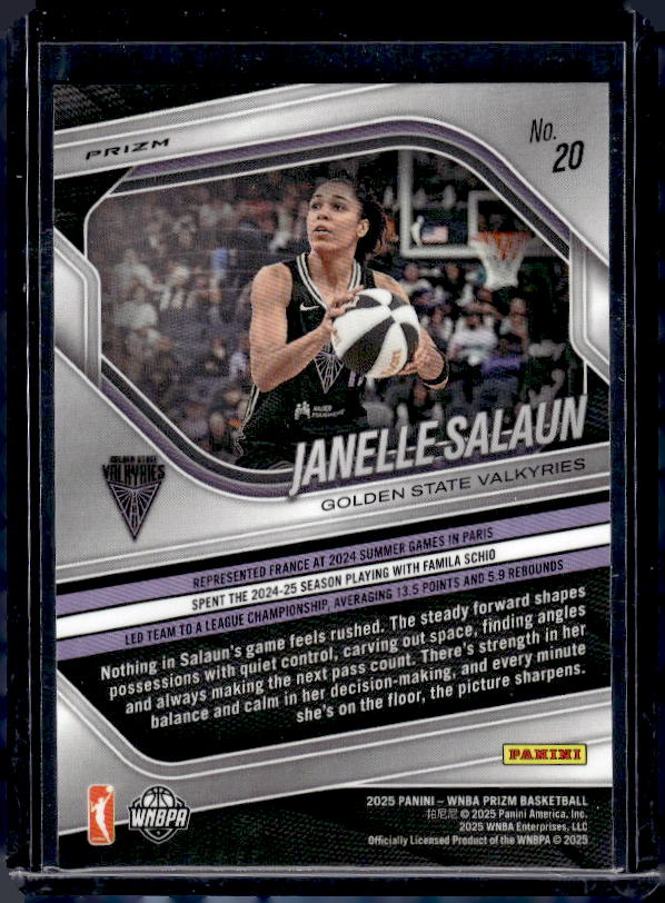 2025 Panini Prizm WNBA #20 Janelle Salaun Ice Prizms