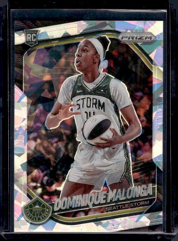 2025 Panini Prizm WNBA #116 Dominique Malonga Ice Prizms