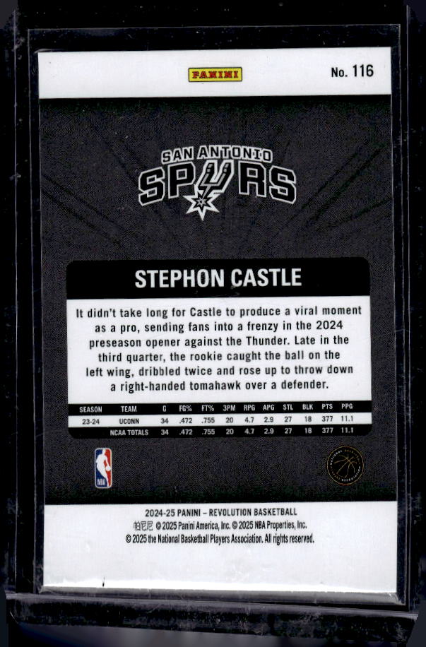 2024-25 Panini Revolution #116 Stephon Castle