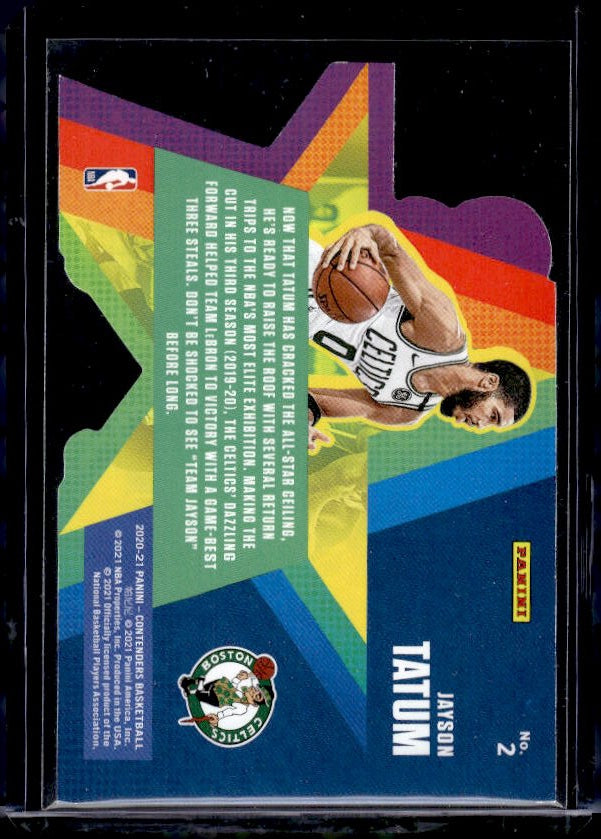 2020-21 Panini Contenders #2 Jayson Tatum Superstar Die Cuts