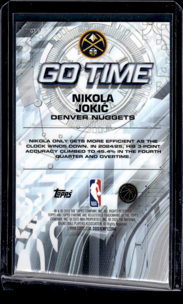 2025-26 Topps Chrome #GT-9 Nikola Jokić Go Time RayWave Refractor
