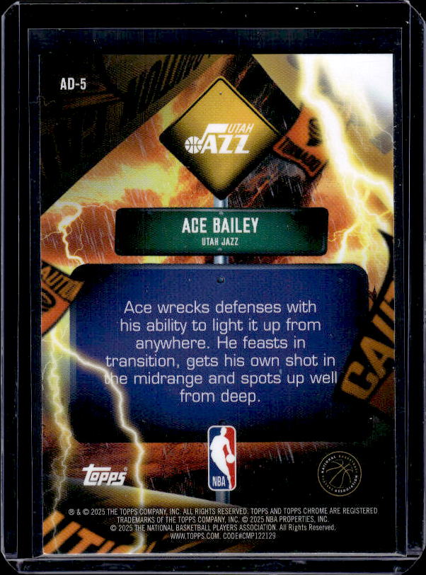 2025-26 Topps Chrome #AD-5 Ace Bailey Advisory