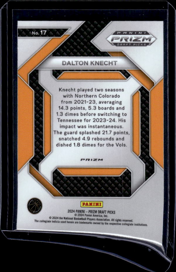 2024 Panini Prizm Draft Picks #17 Dalton Knecht New Recruits Prizms Silver