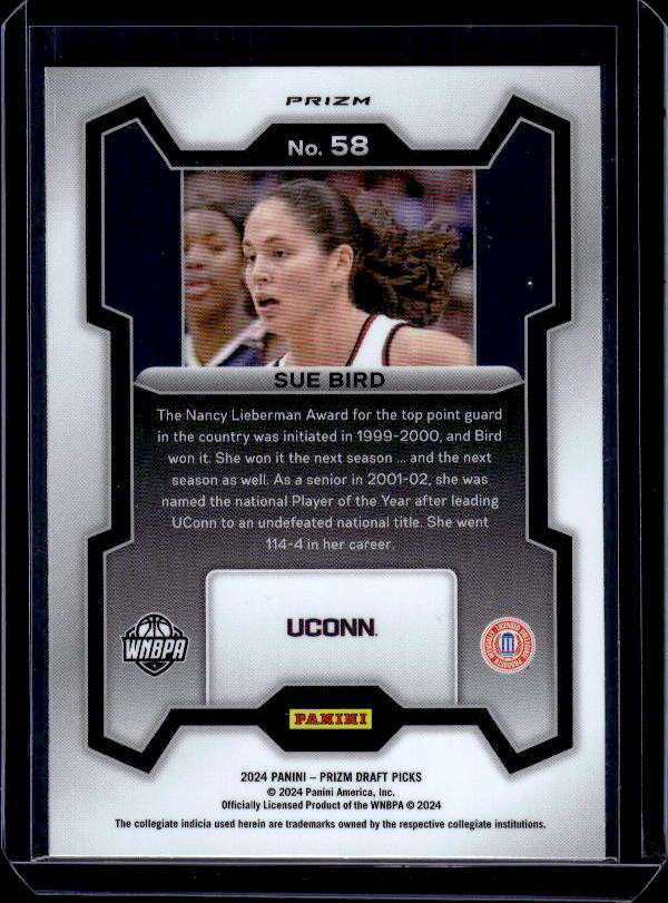 2024 Panini Prizm Draft Picks #58 Sue Bird Prizms Purple Wave