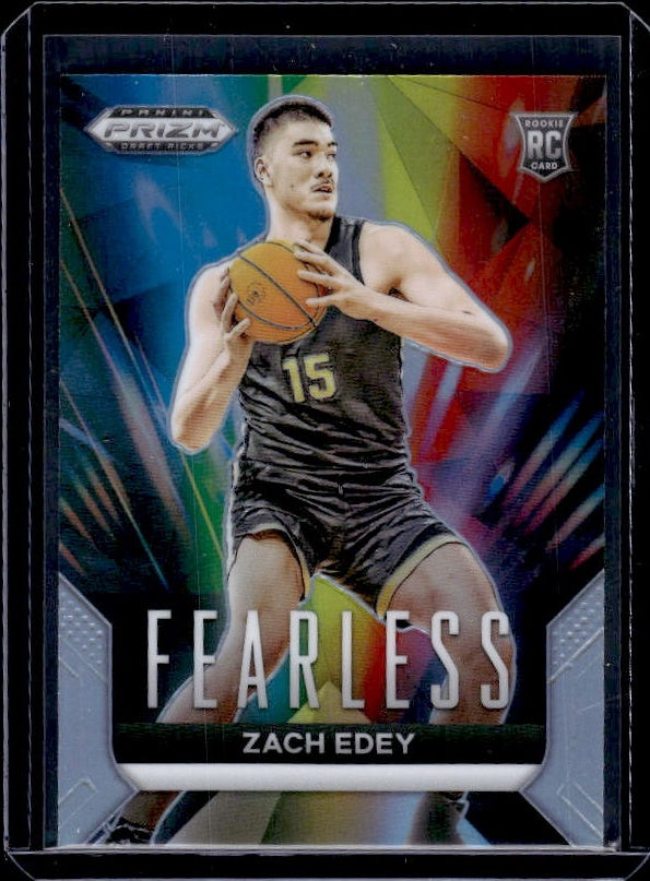 2024 Panini Prizm Draft Picks #6 Zach Edey Fearless Prizms Silver