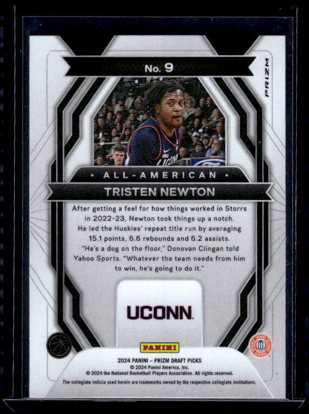 2024 Panini Prizm Draft Picks #9 Tristen Newton All-American Prizms Green