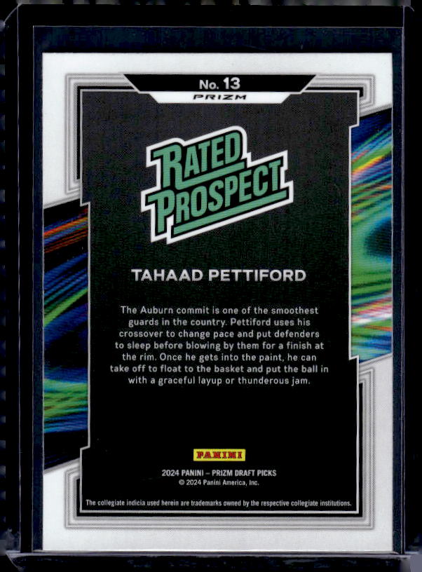 2024 Panini Prizm Draft Picks #13 Tahaad Pettiford Rated Prospect Silver