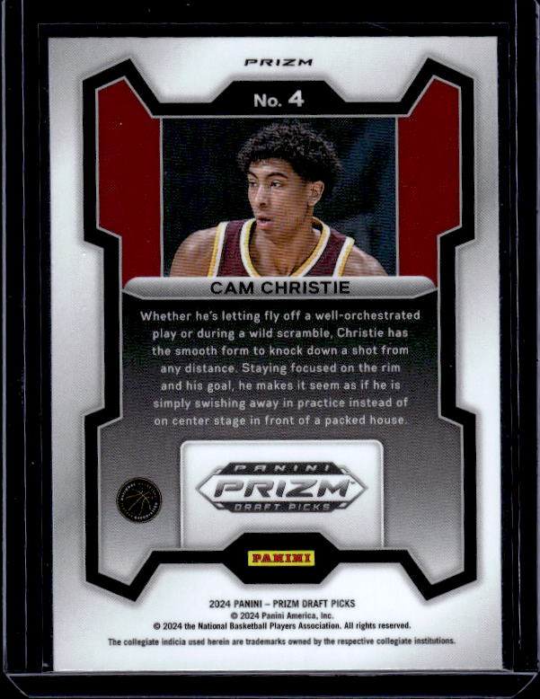 2024 Panini Prizm Draft Picks #4 Cam Christie Prizms Purple Wave
