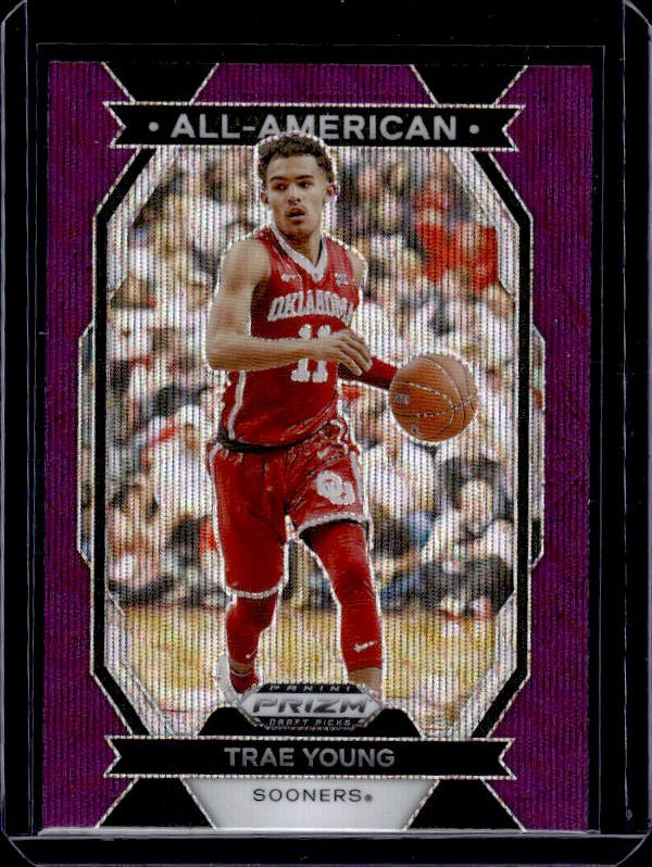 2024 Panini Prizm Draft Picks #2 Trae Young All-American Prizms Purple Wave