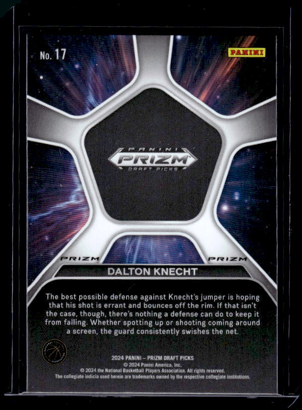 2024 Panini Prizm Draft Picks #17 Dalton Knecht Deep Space Prizms Silver