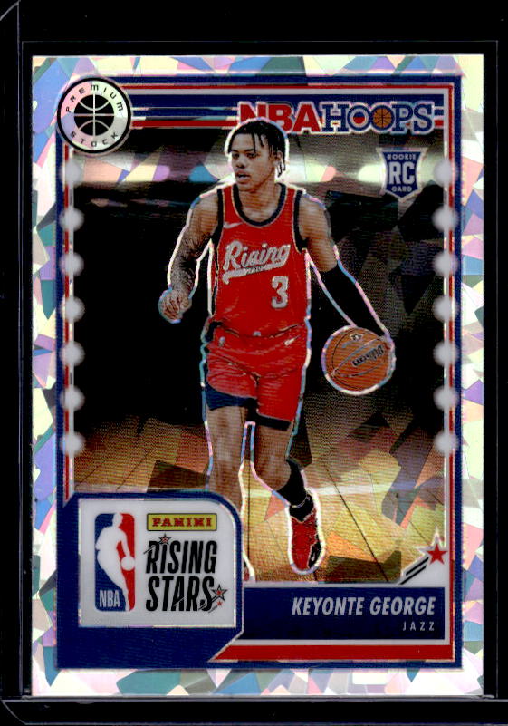 2023-24 Hoops Premium Stock #283 Keyonte George Ice Prizm