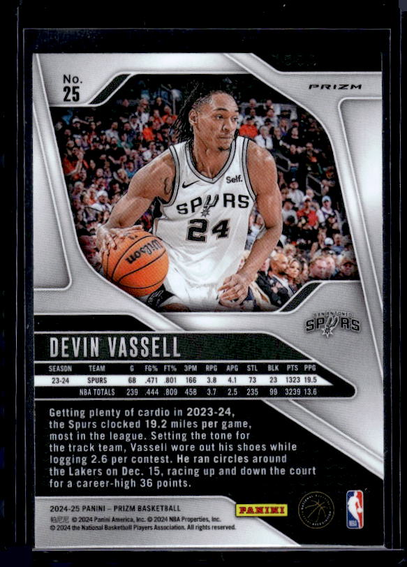 2024-25 Panini Prizm #25 Devin Vassell Prizms Silver