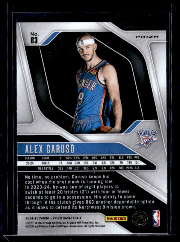 2024-25 Panini Prizm #83 Alex Caruso Prizms Red White and Blue