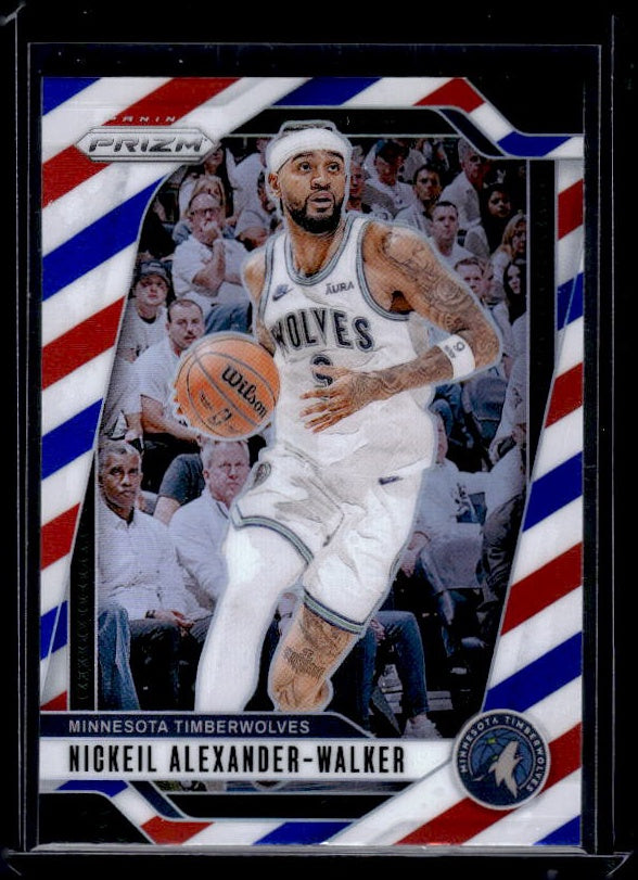 2024-25 Panini Prizm #135 Nickeil Alexander-Walker Prizms Red White and Blue