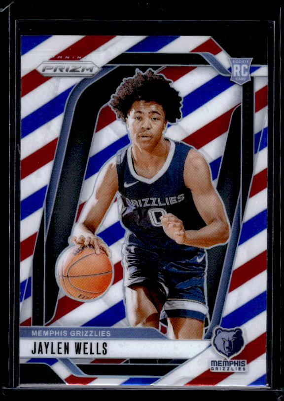 2024-25 Panini Prizm #239 Jaylen Wells Prizms Red White and Blue