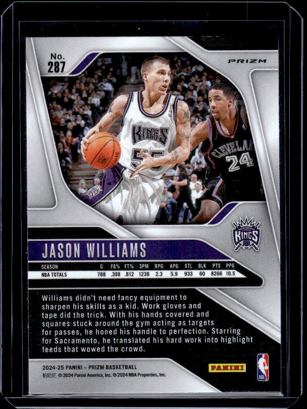 2024-25 Panini Prizm #287 Jason Williams Prizms Red White and Blue