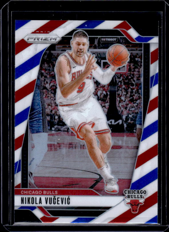 2024-25 Panini Prizm #216 Nikola Vucevic Prizms Red White and Blue