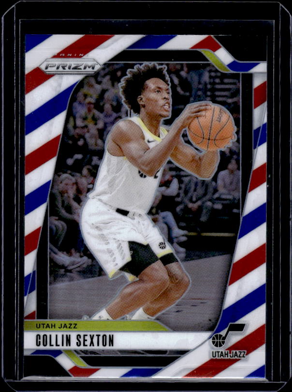 2024-25 Panini Prizm #151 Collin Sexton Prizms Red White and Blue