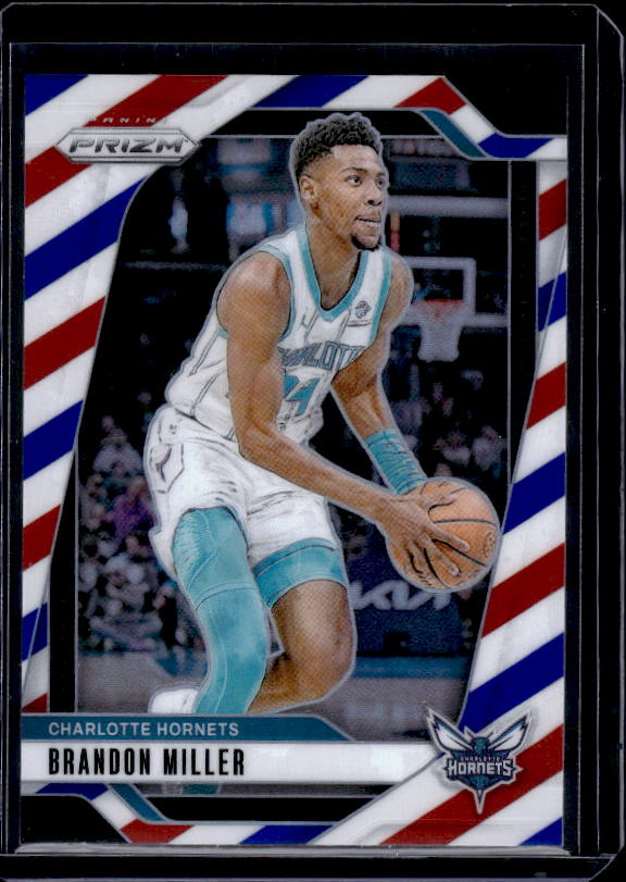 2024-25 Panini Prizm #109 Brandon Miller Prizms Red White and Blue