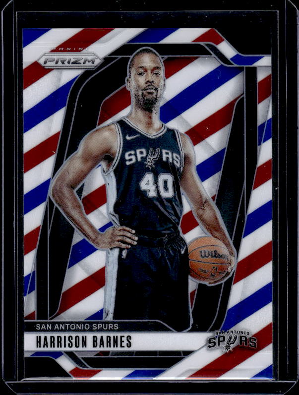 2024-25 Panini Prizm #55 Harrison Barnes Prizms Red White and Blue