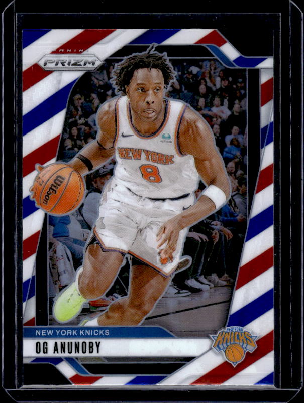 2024-25 Panini Prizm #149 OG Anunoby Prizms Red White and Blue