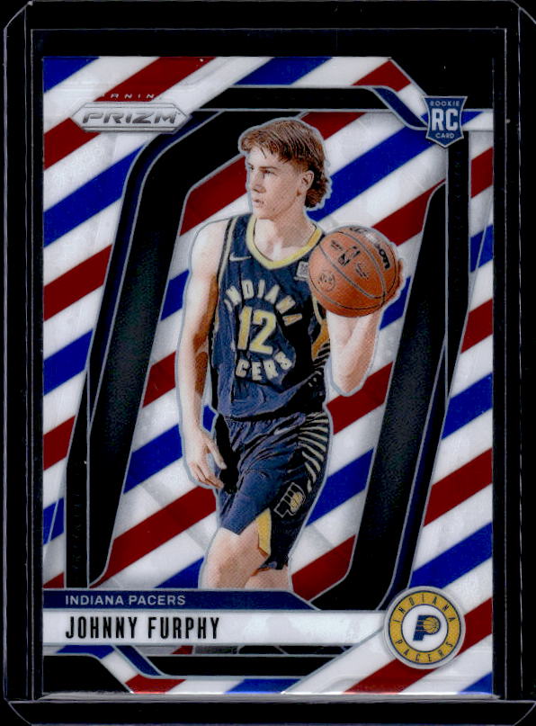 2024-25 Panini Prizm #237 Johnny Furphy Prizms Red White and Blue