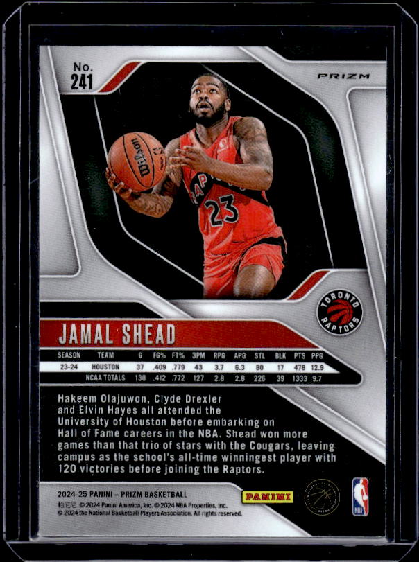 2024-25 Panini Prizm #241 Jamal Shead Prizms Silver