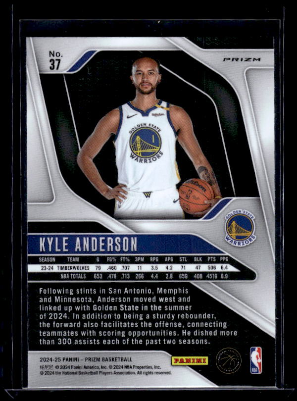 2024-25 Panini Prizm #37 Kyle Anderson Prizms Silver