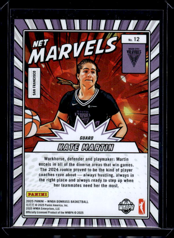 2025 Donruss WNBA #12 Kate Martin Net Marvels Press Proof