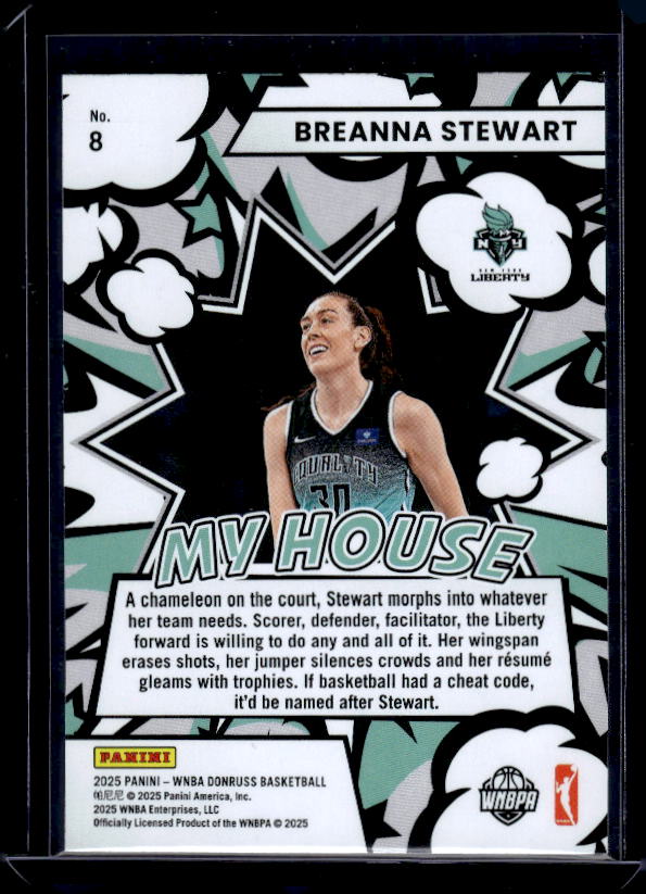 2025 Donruss WNBA #8 Breanna Stewart My House Press Proof