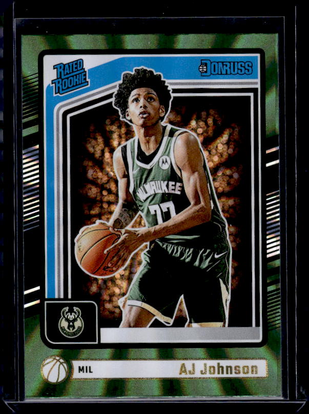 2024-25 Donruss #222 AJ Johnson Holo Green Laser