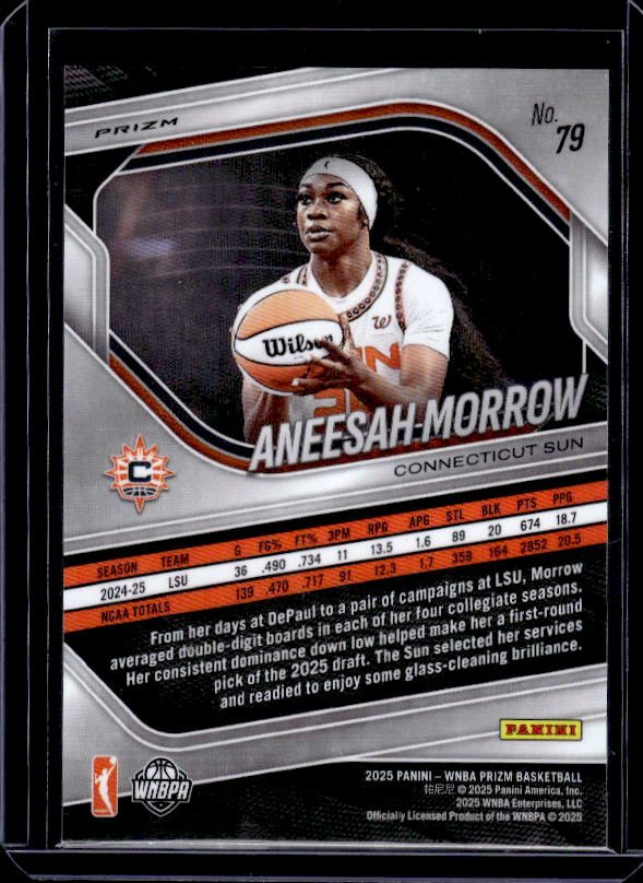 2025 Panini Prizm WNBA #79 Aneesah Morrow Ice Prizms
