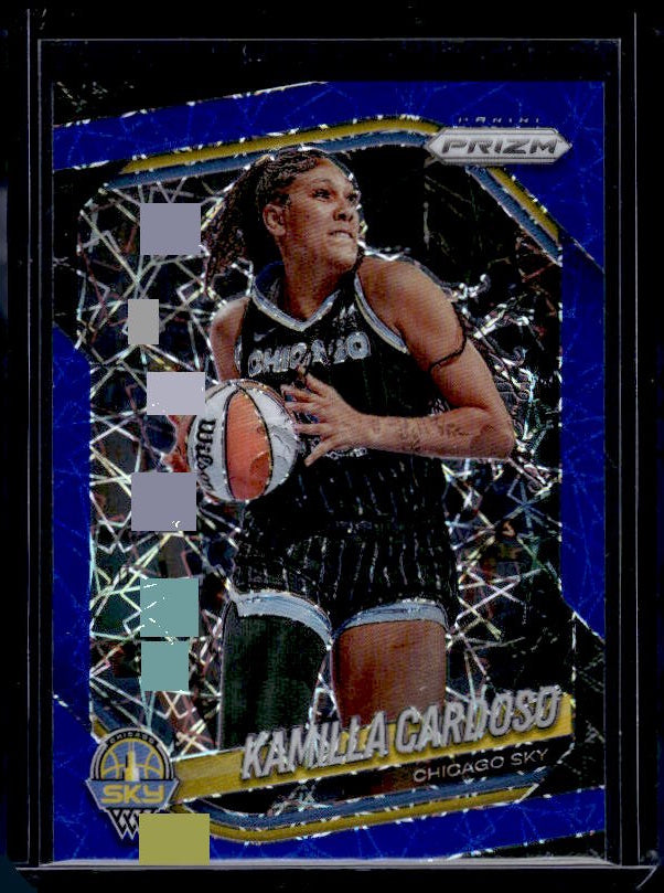 2025 Panini Prizm WNBA #89 Kamilla Cardoso Blue Velocity Prizms