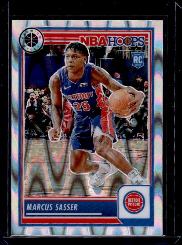 2023-24 Hoops Premium Stock #45 Marcus Sasser Seismic Prizm