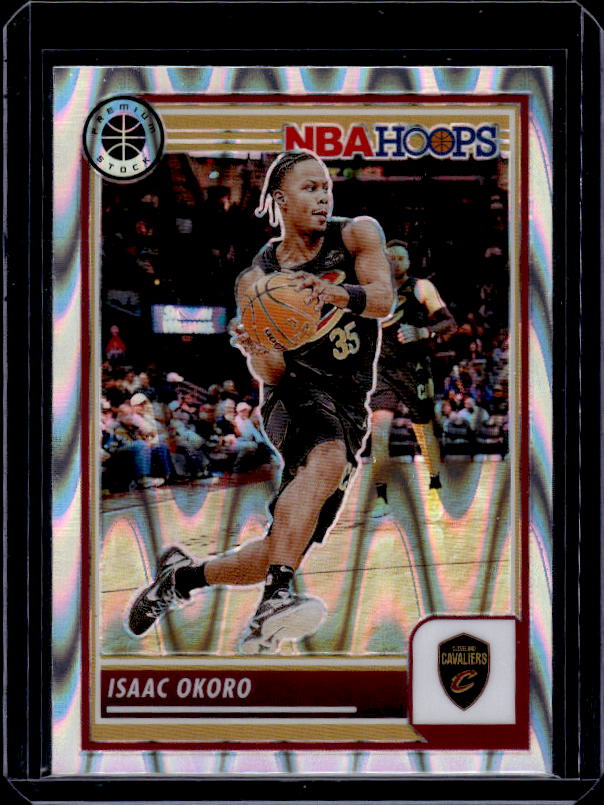 2023-24 Hoops Premium Stock #276 Isaac Okoro Seismic Prizm