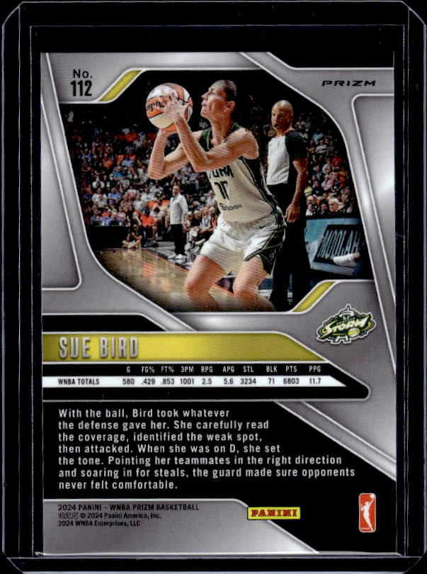 2024 Panini Prizm WNBA #112 Sue Bird Silver Prizms