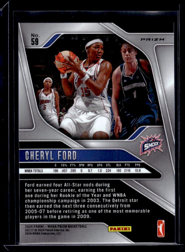 2024 Panini Prizm WNBA #59 Cheryl Ford Silver Prizms