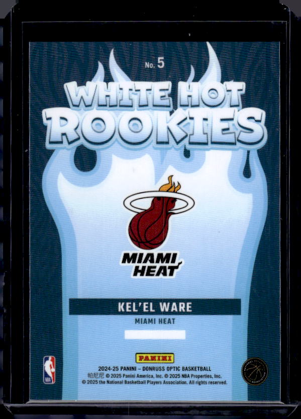 2024-25 Donruss Optic #5 Kel'el Ware White Hot Rookies