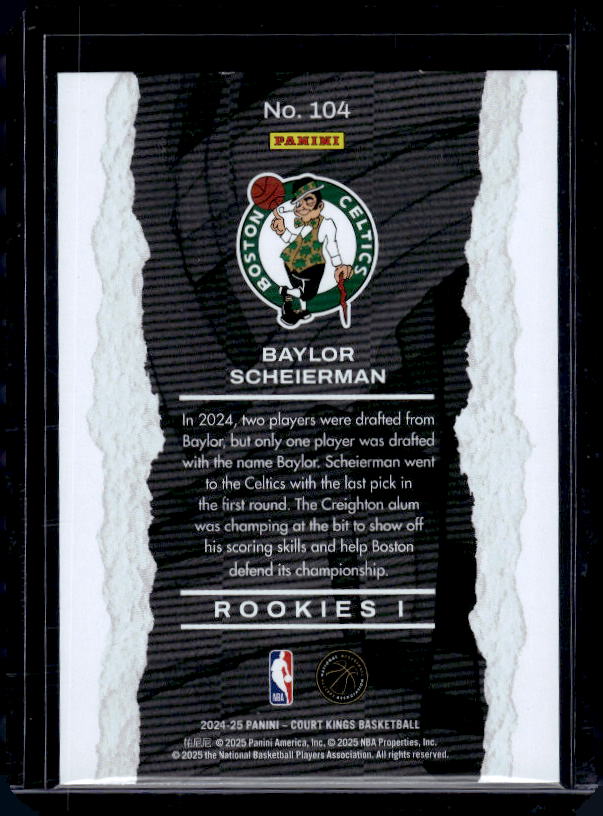 2024-25 Panini Court Kings #104 Baylor Scheierman