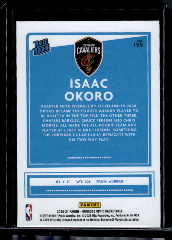 2020-21 Donruss Optic #155 Isaac Okoro