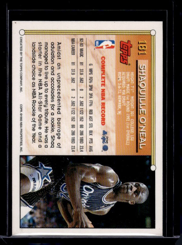 1993-94 Topps #181 Shaquille O'Neal